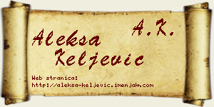 Aleksa Keljević vizit kartica
